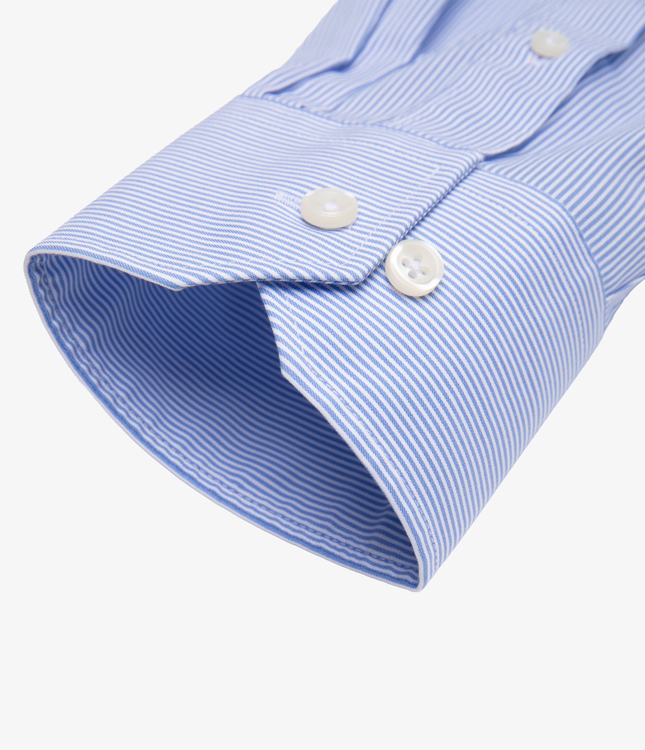 Camisa Hombre Performance Cuello Italiano Rayas Azul