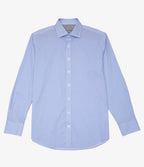 Camisa Hombre Performance Cuello Italiano Rayas Azul