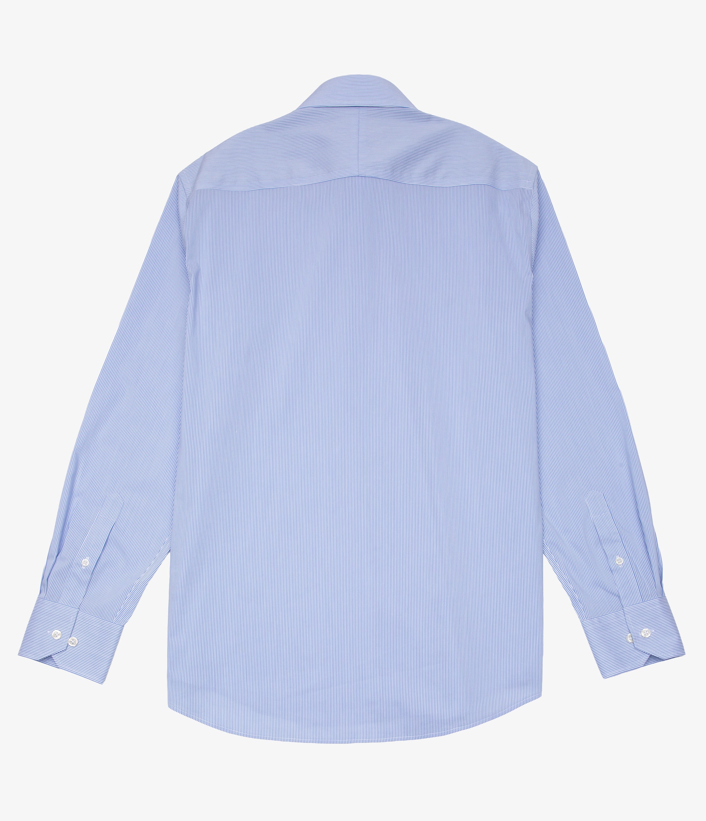 Camisa Hombre Performance Cuello Italiano Rayas Azul