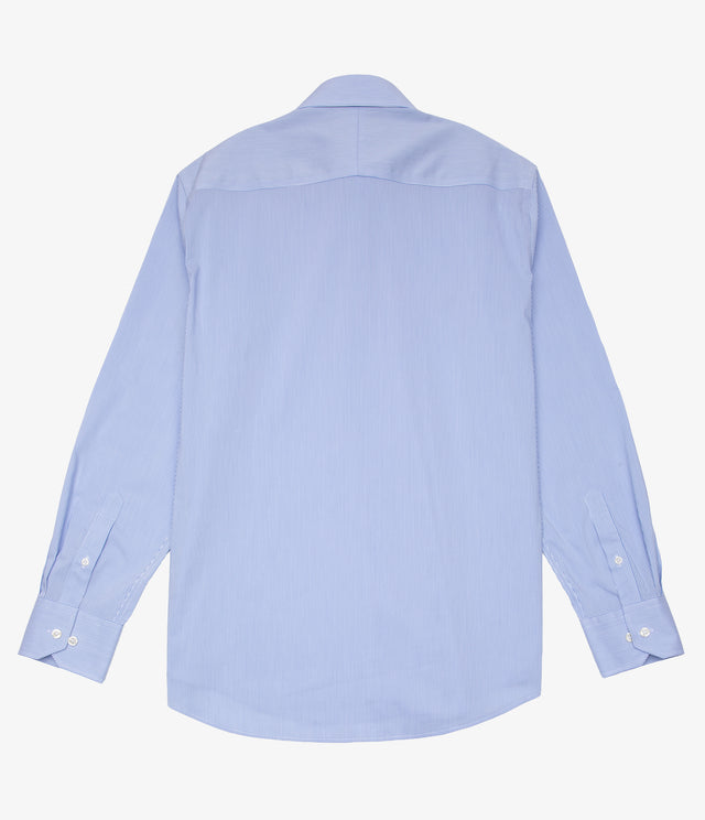 Camisa Hombre Performance Cuello Italiano Rayas Azul