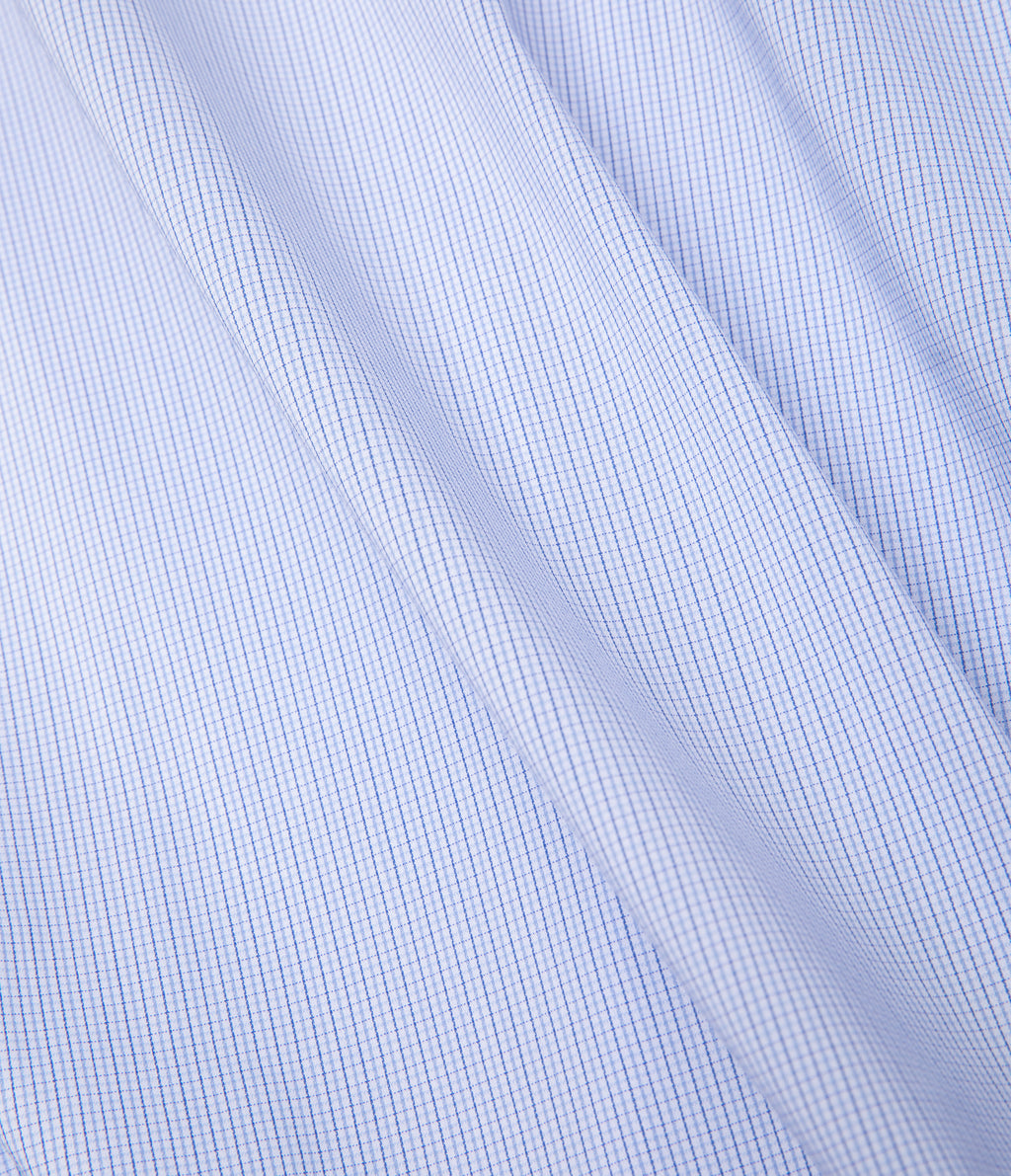 Camisa Hombre Performance Cuello Italiano Cuadritos