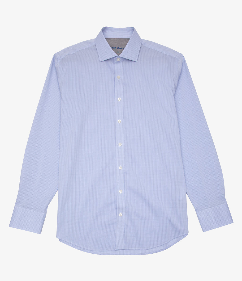 Camisa Hombre Performance Cuello Italiano Cuadritos