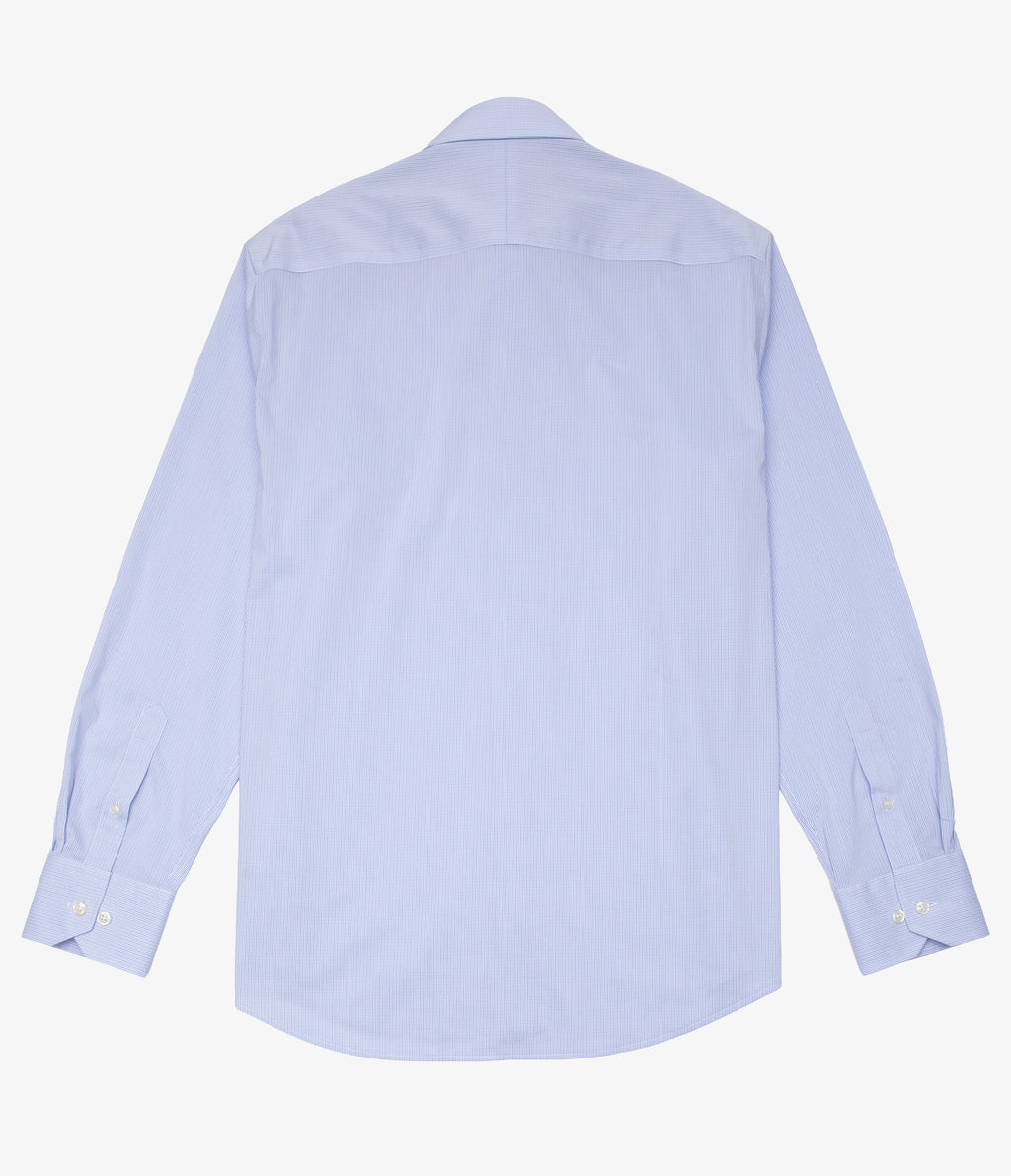 Camisa Hombre Performance Cuello Italiano Cuadritos