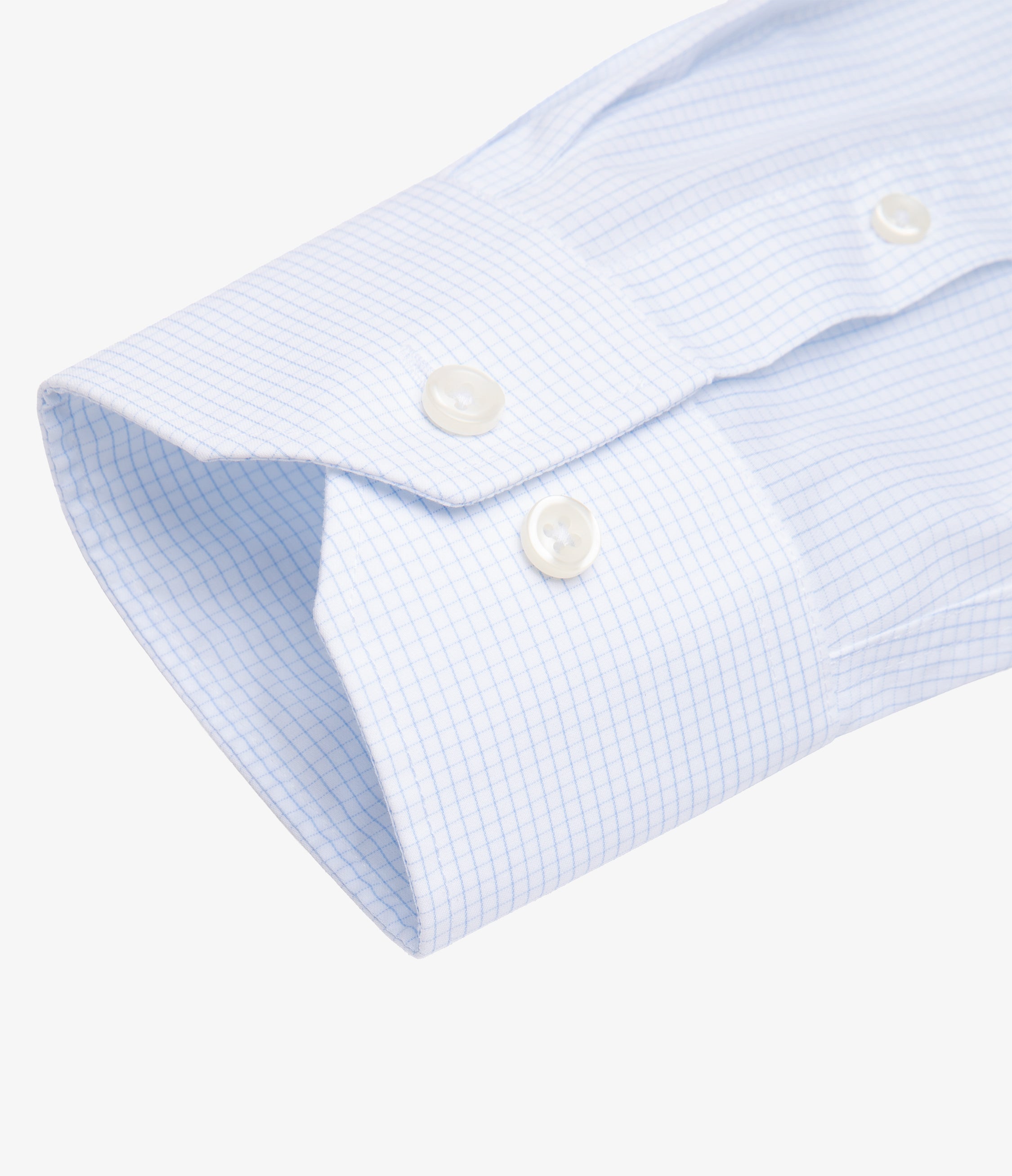 Camisa Hombre Performance Botton Down Cuadros Celeste