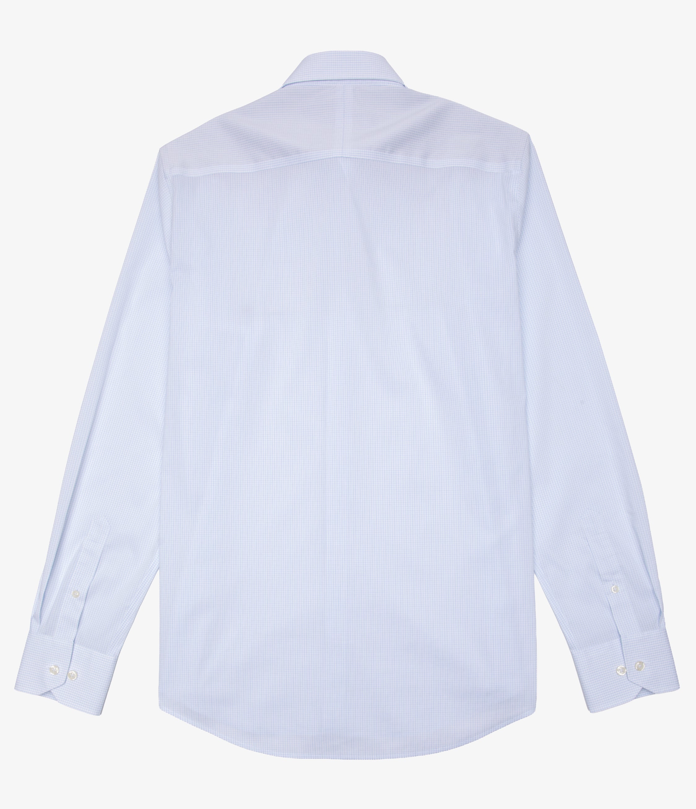 Camisa Hombre Performance Botton Down Cuadros Celeste