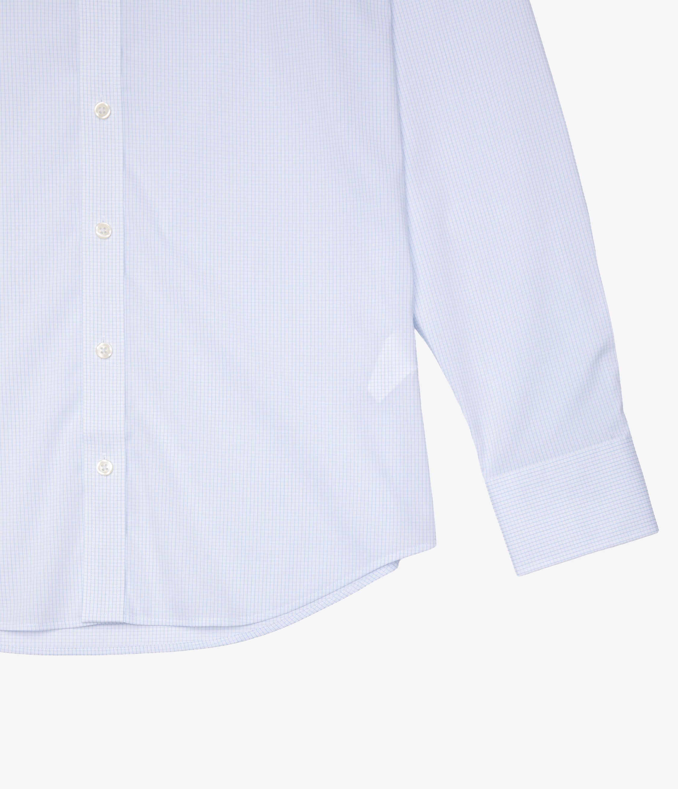 Camisa Hombre Performance Botton Down Cuadros Celeste