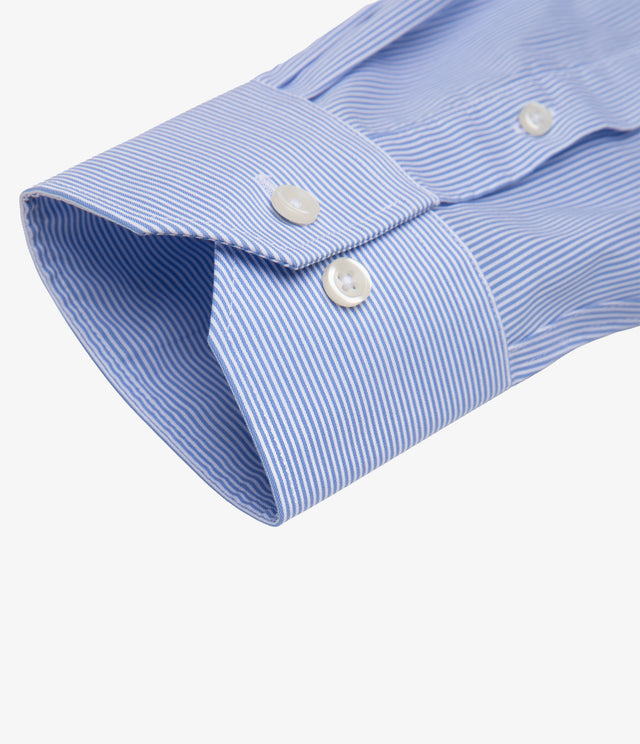 Camisa Hombre Performance botton down Rayas Azul