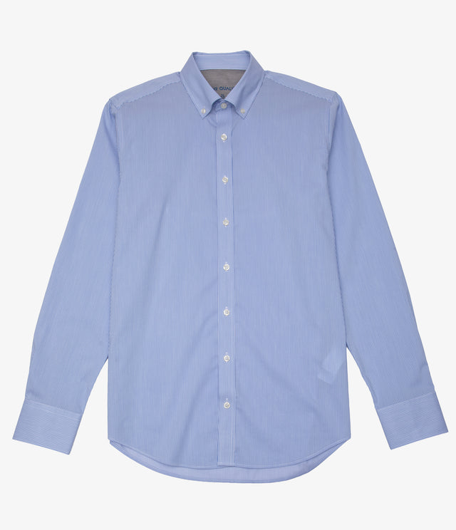 Camisa Hombre Performance botton down Rayas Azul
