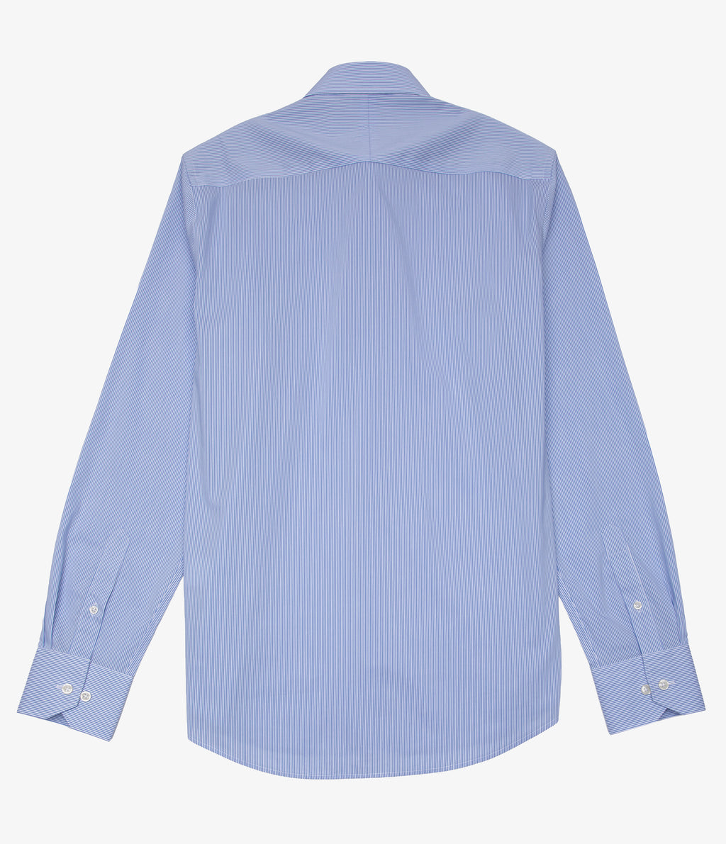 Camisa Hombre Performance botton down Rayas Azul