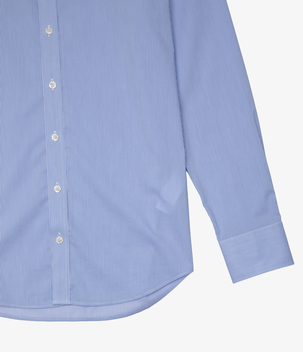 Camisa Hombre Performance botton down Rayas Azul