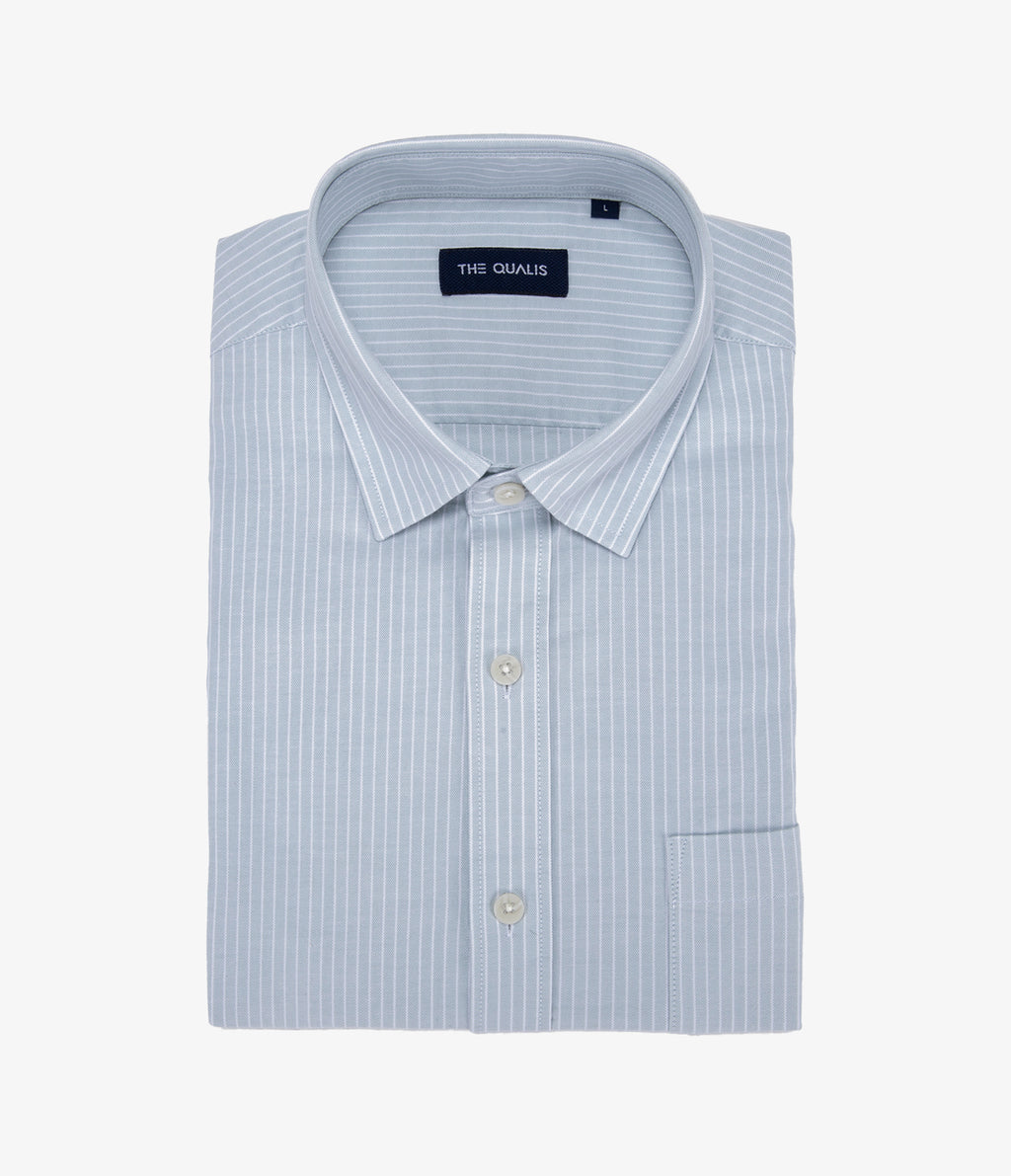 Camisa Hombre Oxford Regent M/Larga Rayas Verde
