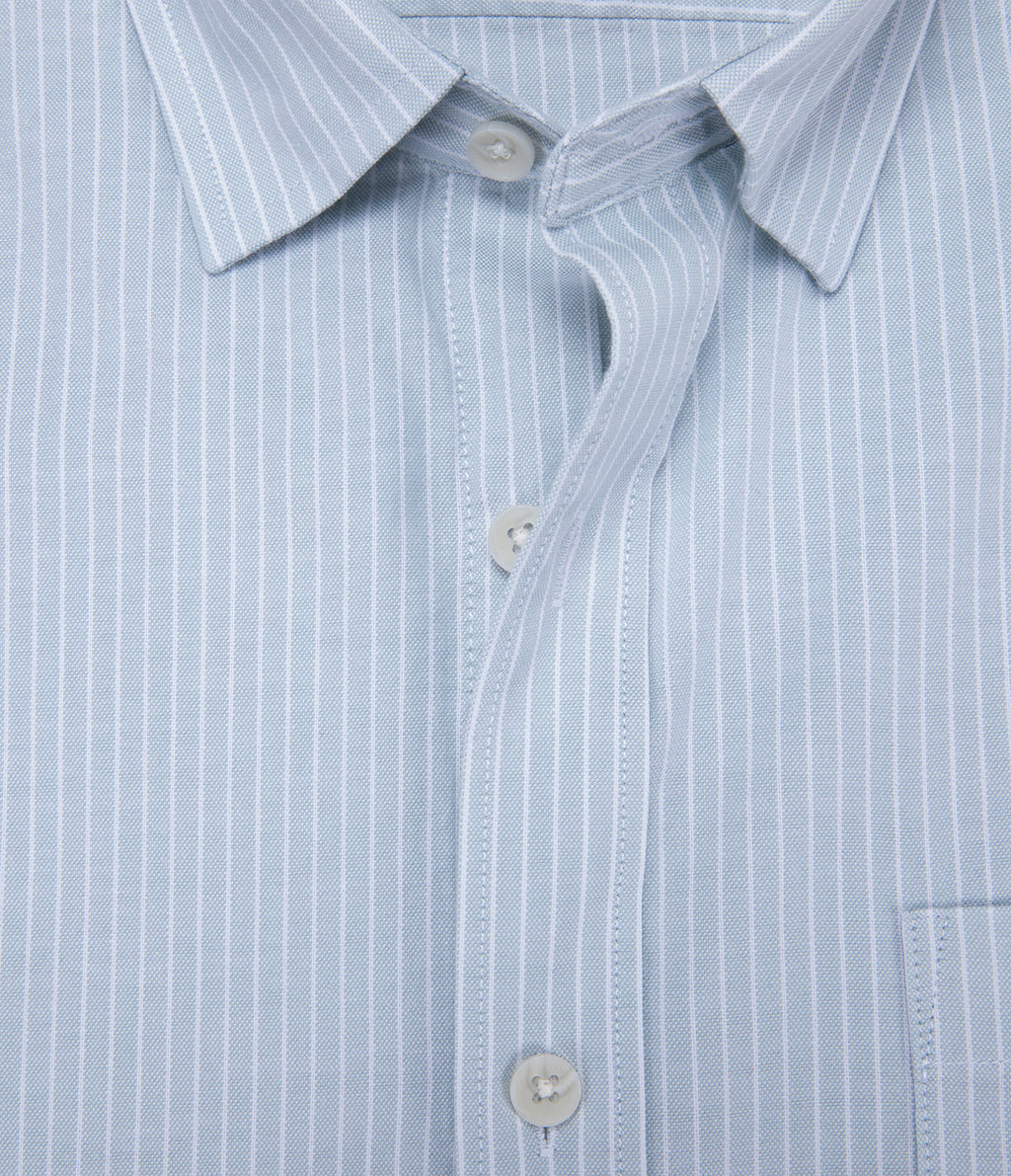 Camisa Hombre Oxford Regent M/Larga Rayas Verde