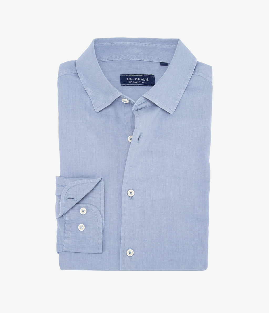 Camisa Hombre Tom  M/Larga Celeste