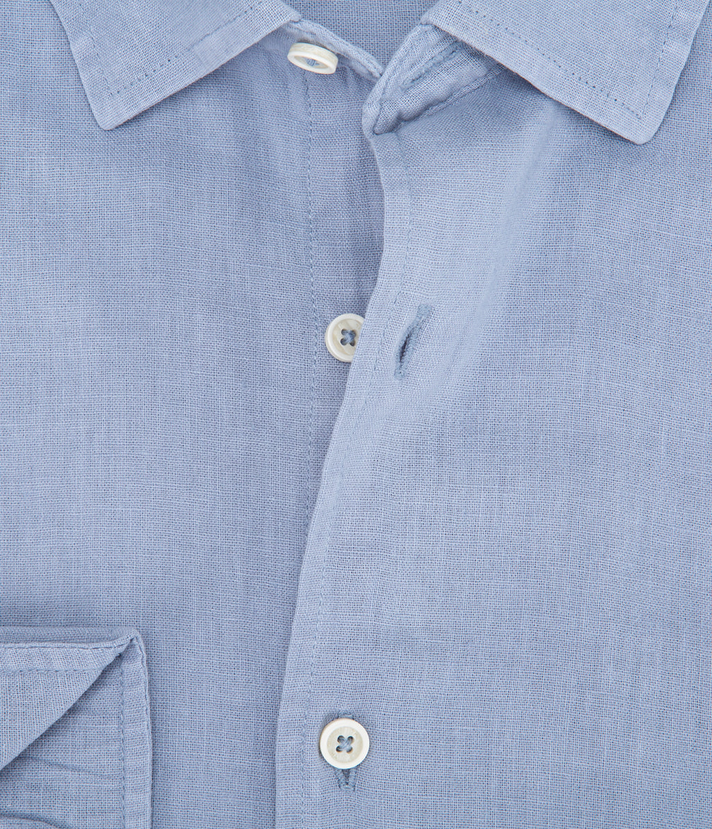 Camisa Hombre Tom  M/Larga Celeste