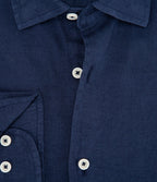 Camisa Hombre Tom  M/Larga Azul Oscuro
