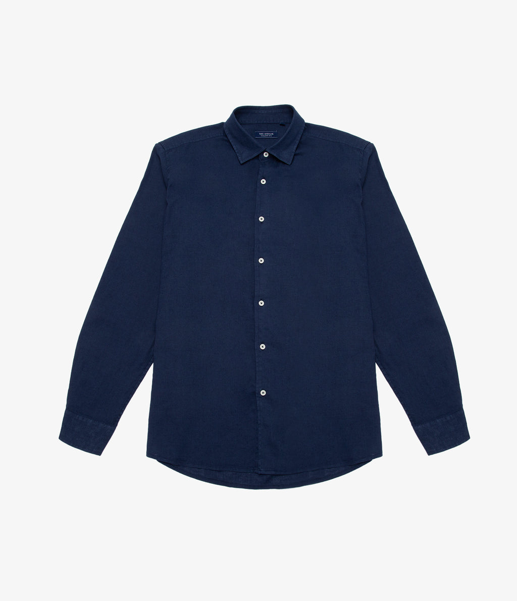 Camisa Hombre Tom  M/Larga Azul Oscuro