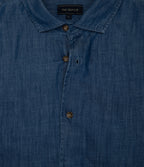 Camisa Hombre Denim Manga Larga Azul Steven