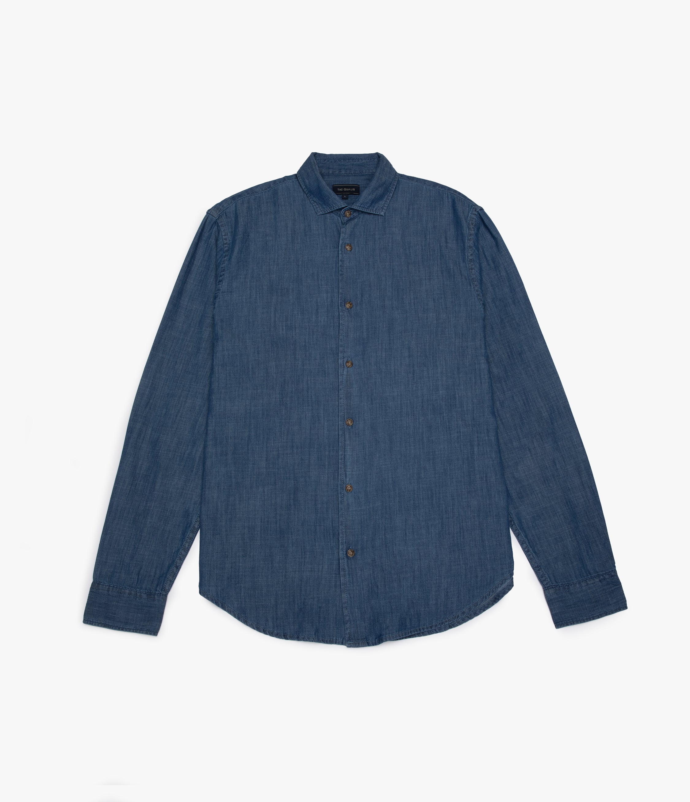 Camisa Hombre Denim Manga Larga Azul Steven