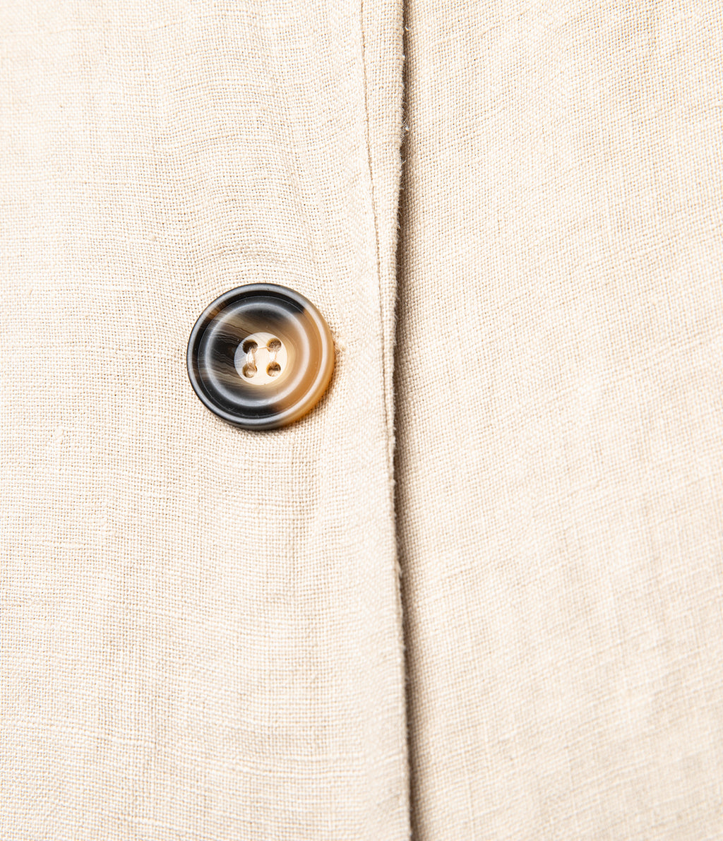 Camisa Mujer 100% Lino Capella Beige