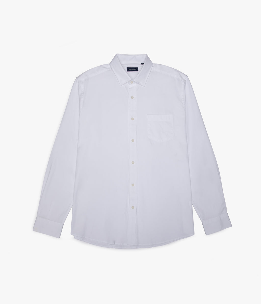 Camisa Hombre Oxford Manga Larga Elio Blanco