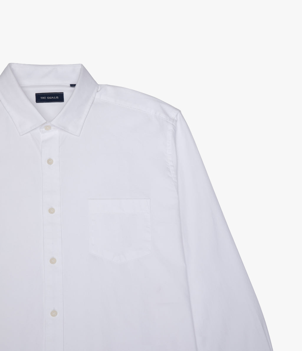 Camisa Hombre Oxford Manga Larga Elio Blanco