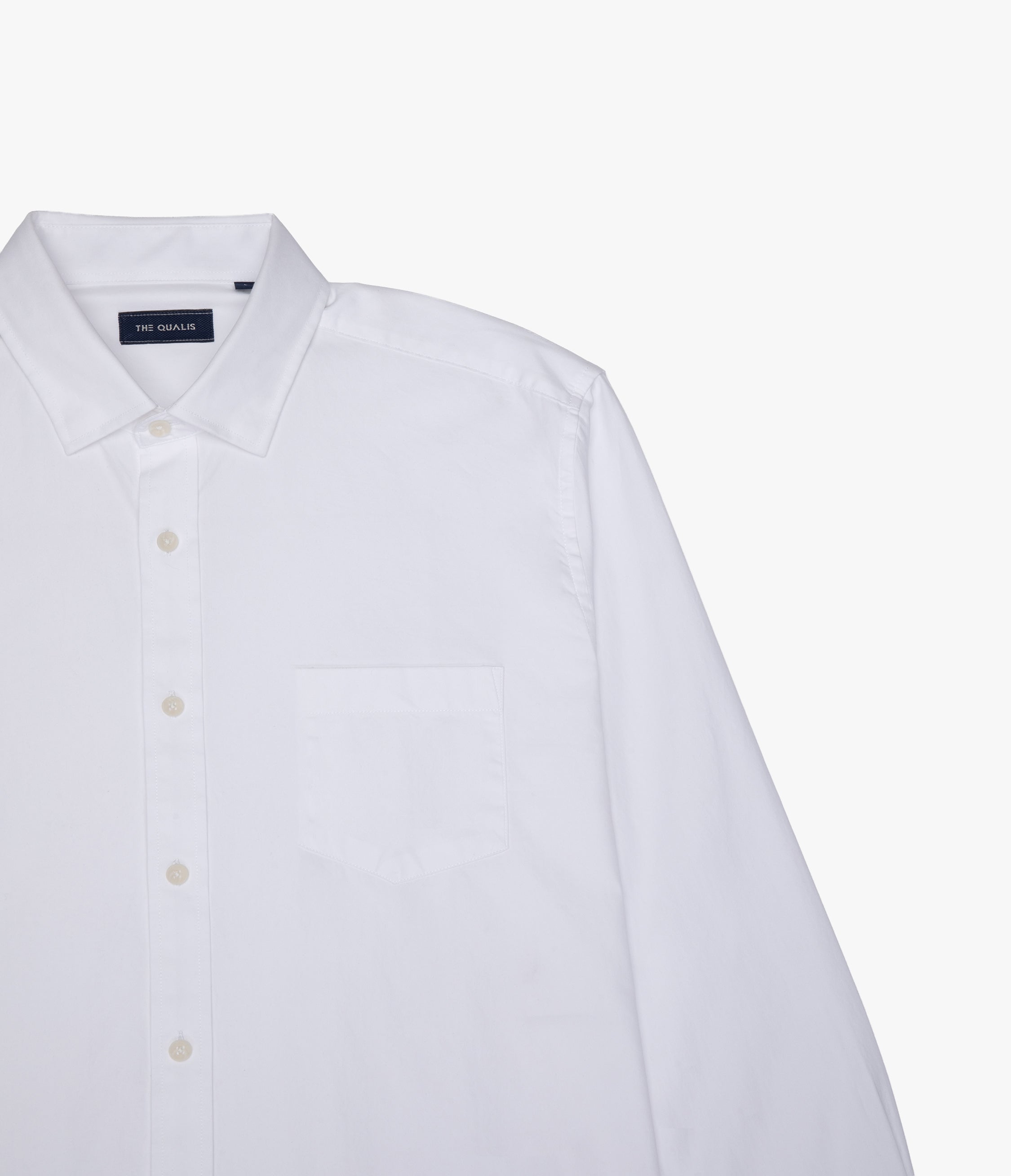 Camisa Hombre Oxford Manga Larga Elio Blanco