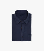 Camisa Hombre Waffle Manga Larga Azul Marino Matias