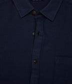 Camisa Hombre Waffle Manga Larga Azul Marino Matias