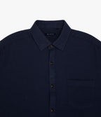 Camisa Hombre Waffle Manga Larga Azul Marino Matias