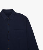 Camisa Hombre Waffle Manga Larga Azul Marino Matias
