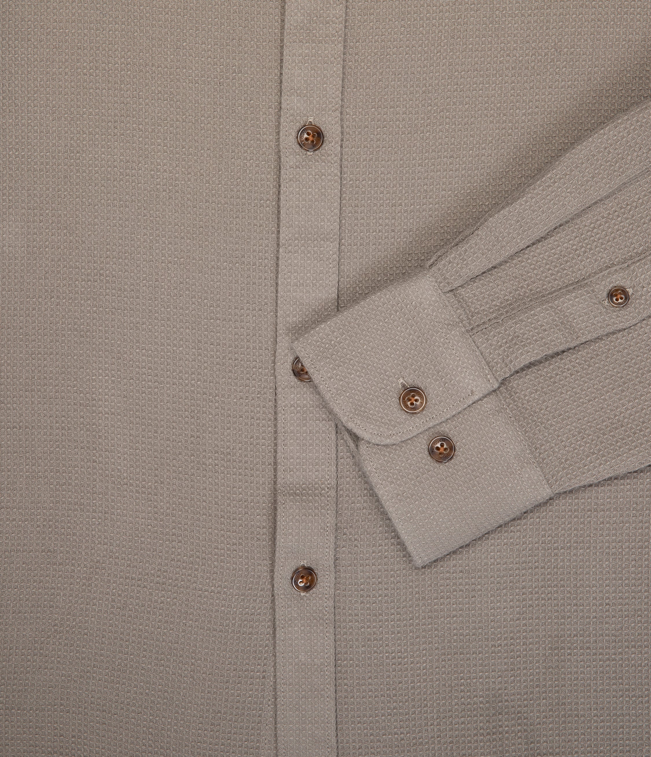 Camisa Hombre Waffle Manga Larga Verde Matias