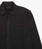Camisa Hombre Waffle Manga Larga Negro Matias