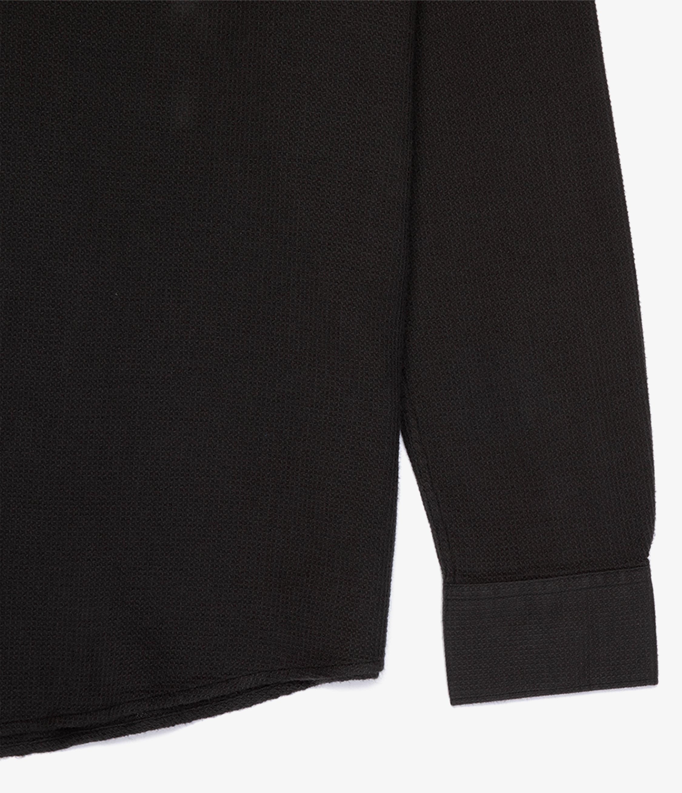 Camisa Hombre Waffle Manga Larga Negro Matias