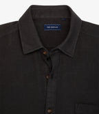 Camisa Hombre Waffle Manga Larga Negro Matias
