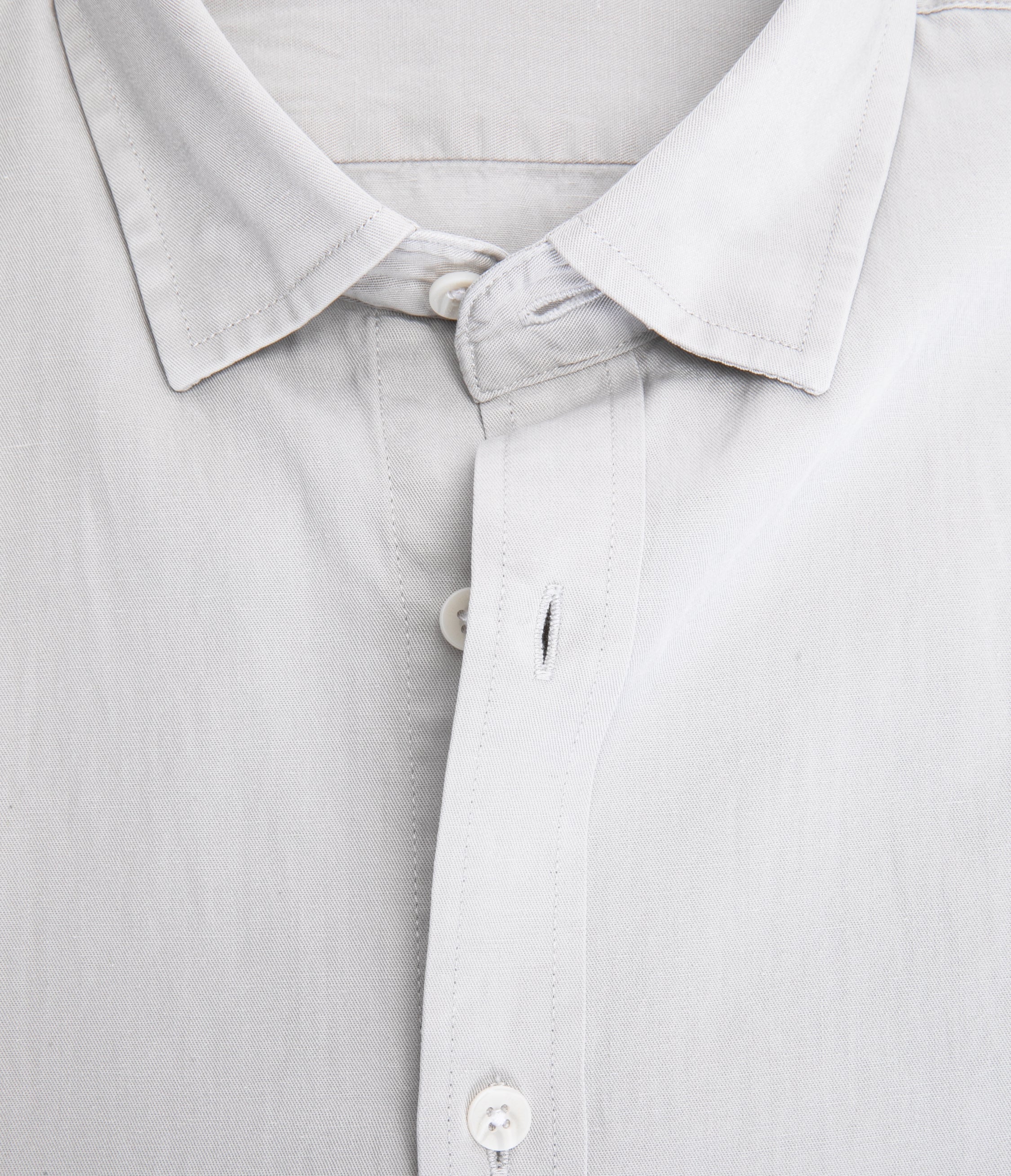 Camisa Hombre Tencell Manga Larga Gris Claro Leo