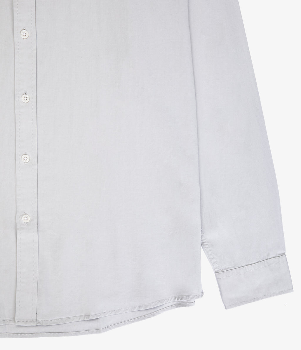 Camisa Hombre Tencell Manga Larga Gris Claro Leo