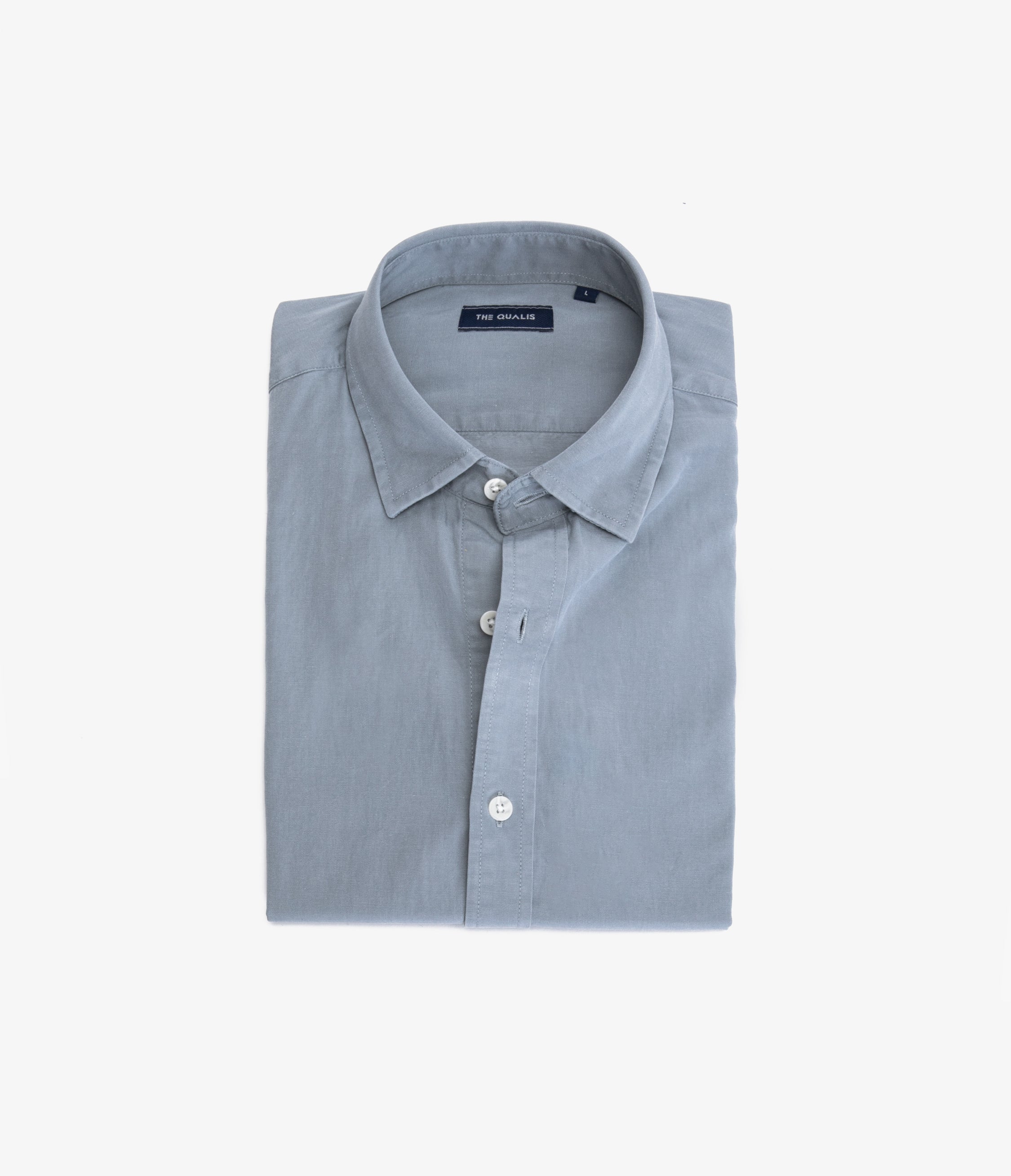 Camisa Hombre Tencell Manga Larga Celeste Leo