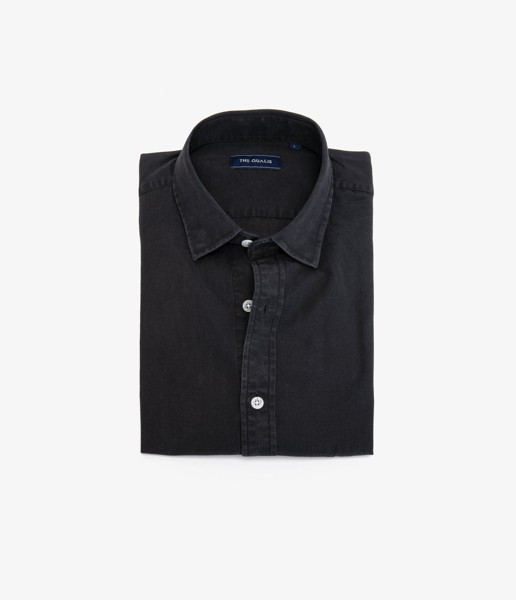 Camisa Hombre Tencell Manga Larga Gris Marengo Leo
