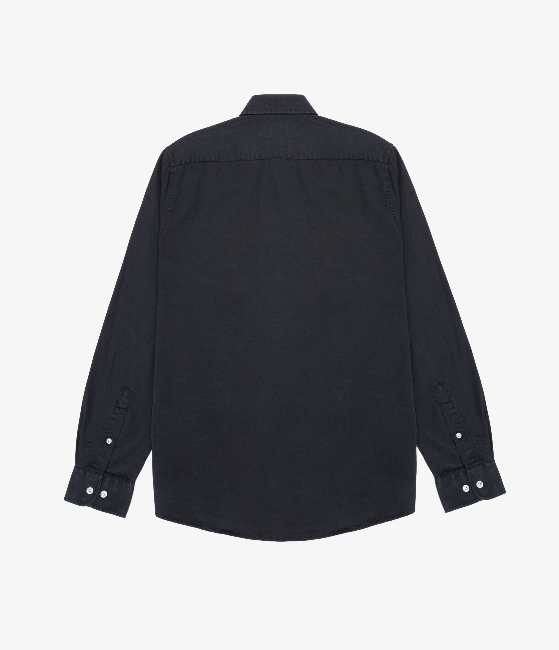Camisa Hombre Tencell Manga Larga Gris Marengo Leo