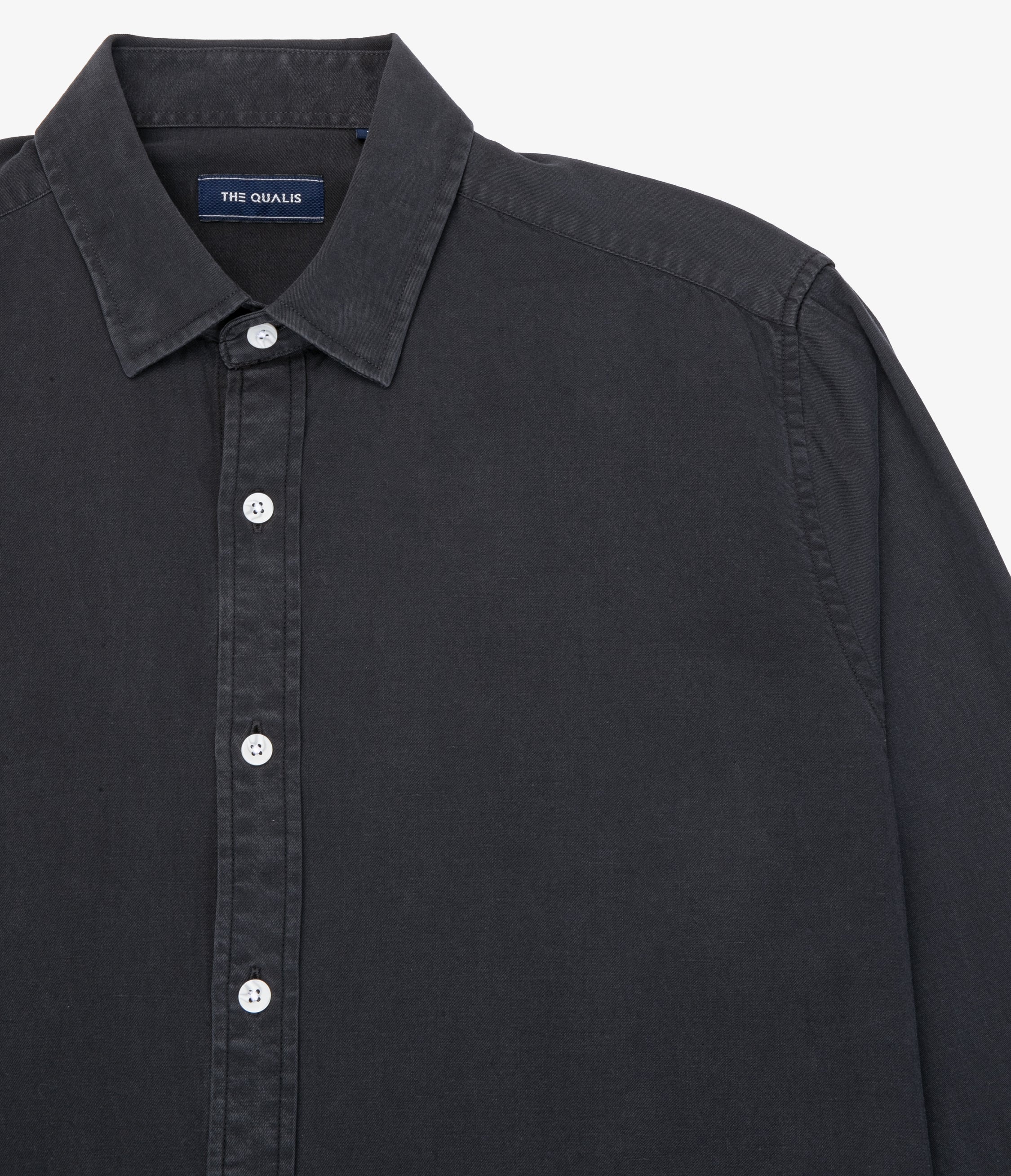 Camisa Hombre Tencell Manga Larga Gris Marengo Leo