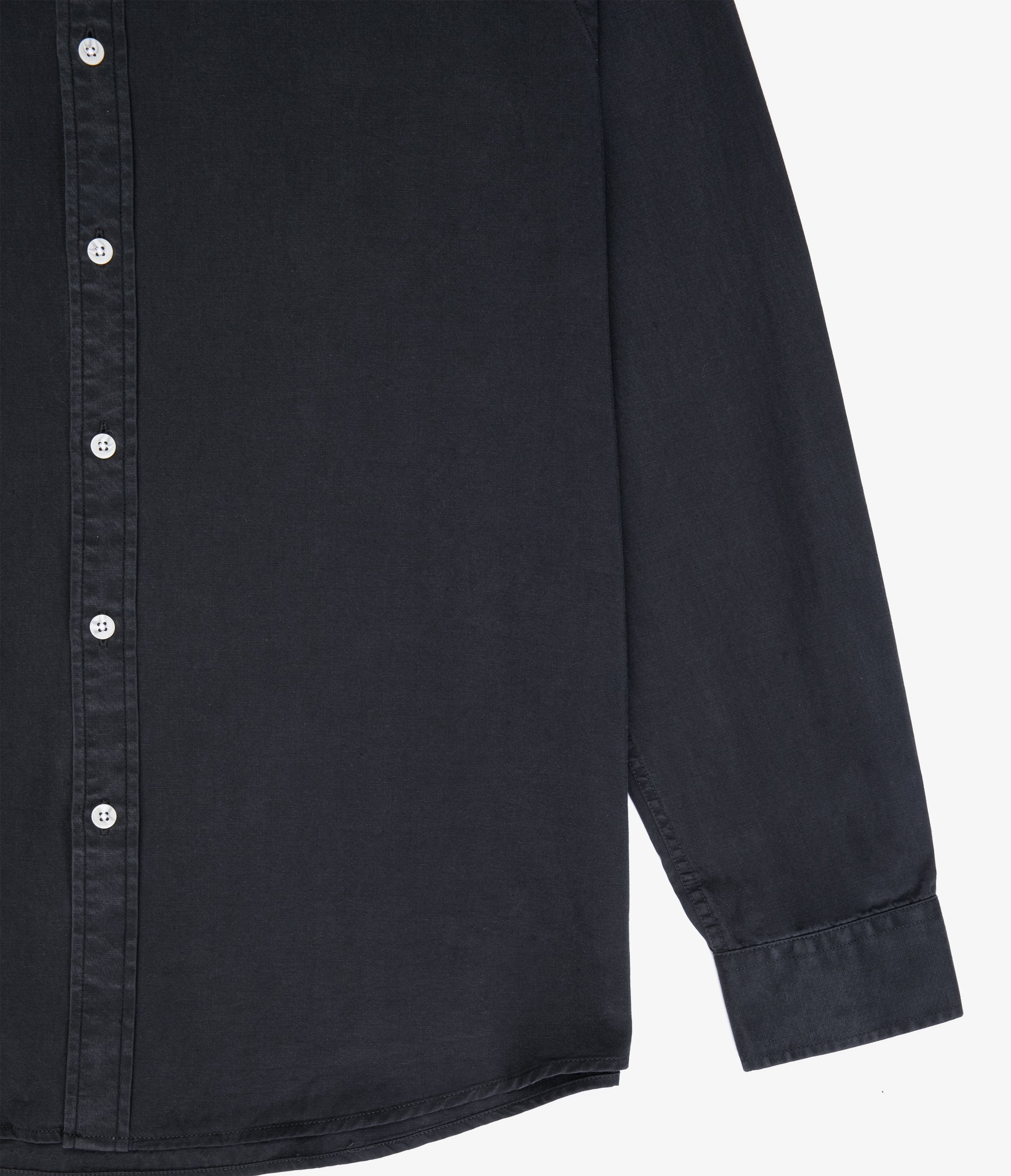Camisa Hombre Tencell Manga Larga Gris Marengo Leo