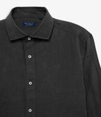 Camisa Hombre Lino Manga Larga Amalfi Gris Marengo