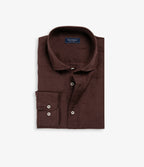 Camisa Hombre Lino Manga Larga Amalfi Burdeo