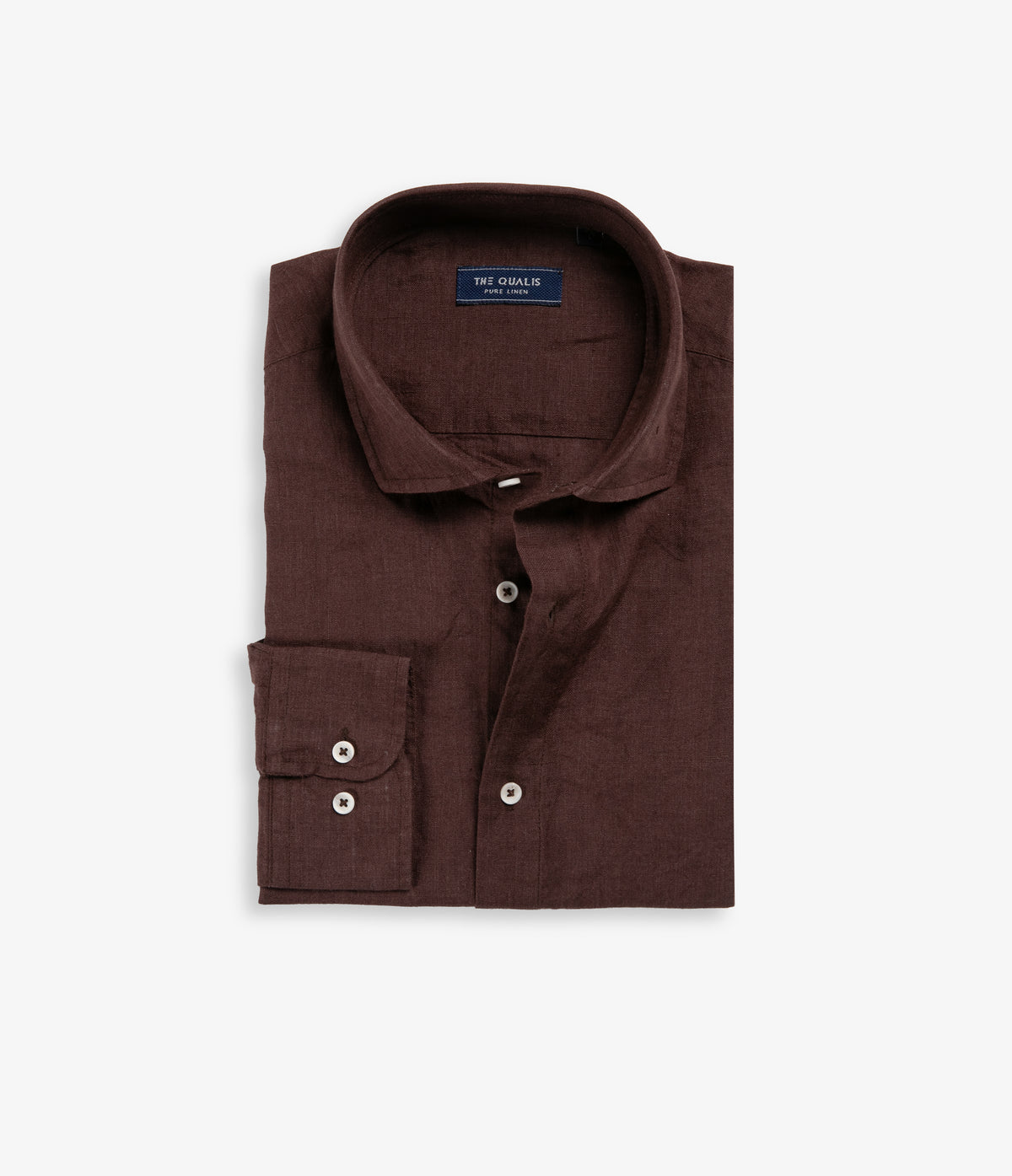 Camisa Hombre Lino Manga Larga Amalfi Burdeo