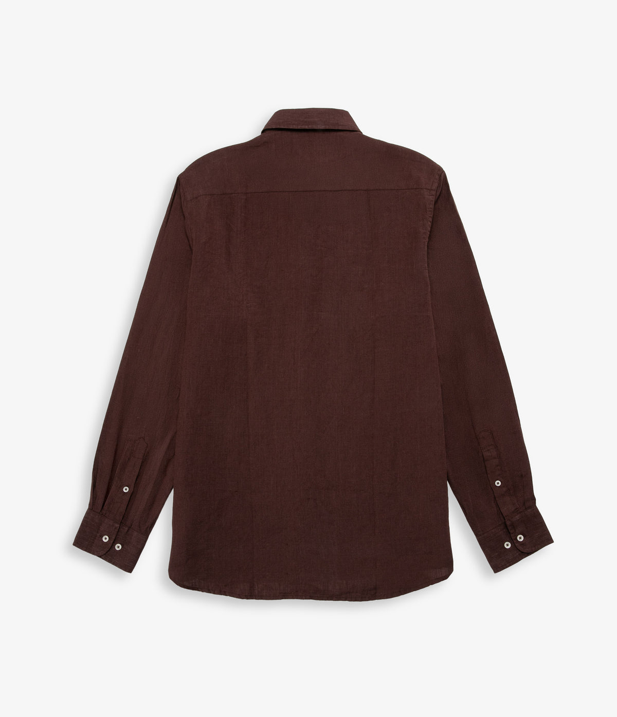 Camisa Hombre Lino Manga Larga Amalfi Burdeo