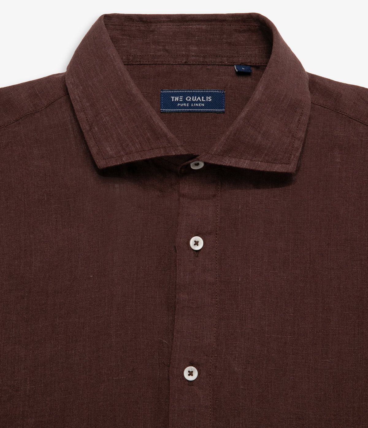 Camisa Hombre Lino Manga Larga Amalfi Burdeo