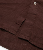 Camisa Hombre Lino Manga Larga Amalfi Burdeo