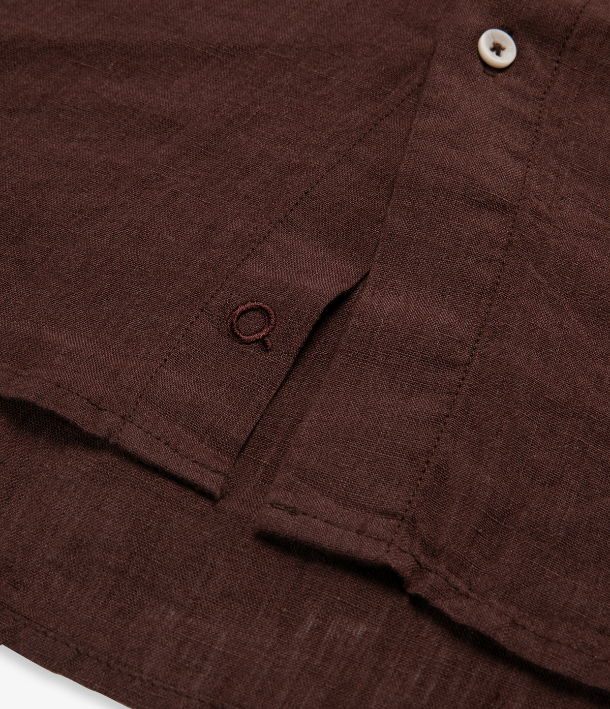 Camisa Hombre Lino Manga Larga Amalfi Burdeo