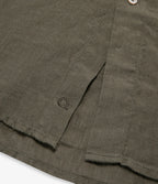 Camisa Hombre Lino Manga Larga Amalfi Verde Oscuro