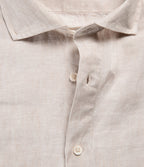 Camisa Hombre Lino Manga Larga Amalfi Beige